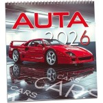 Auta 2026 - nástěnný kalendář