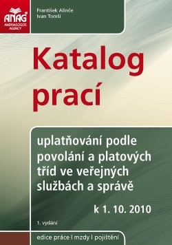 Katalog prací – uplatňování podle povolání a platových tříd ve veřejných službách a správě od 1. 10.