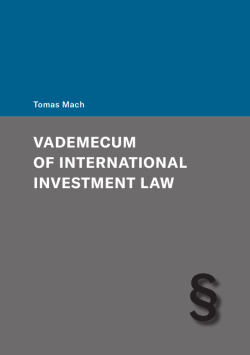 Vademecum of International Investment Law